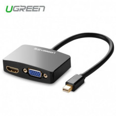 Mini Displayport la HDMI si VGA Culoare Negru foto