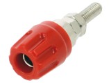 Conector banană 4mm soclu 16A 30V AC 60V DC roșu Hirschmann T&amp;M