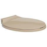 Capac WC vidaXL Bej Oval, &Icirc;nchidere Silențioasă, Polipropilenă Durabilă, 42.5x35 cm, Universal