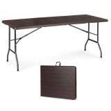 Masă pliabilă de grădină pentru banchete de catering 180 cm, maro