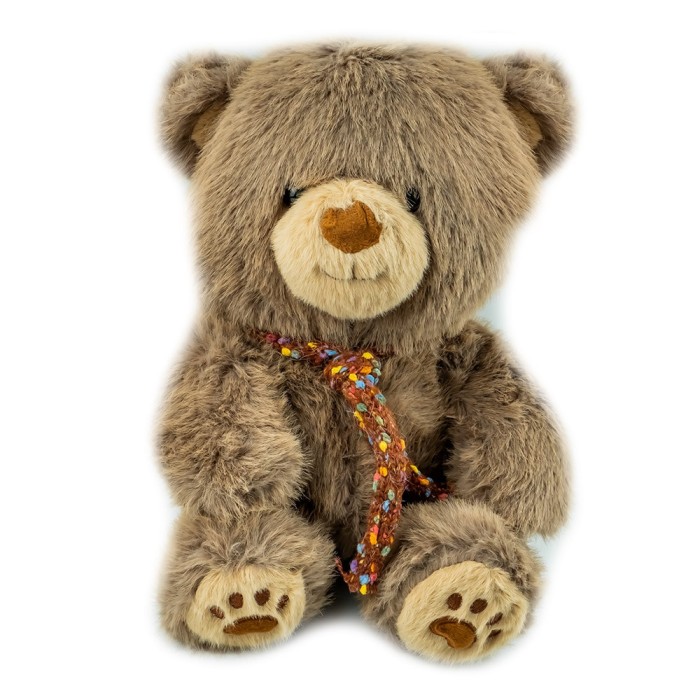 Ursulet din plus, cu fular, 27 cm