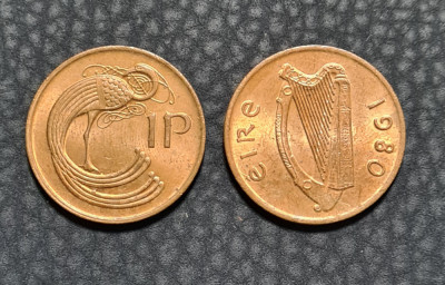 Irlanda 1 pence 1980 foto