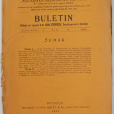 SOCIETATEA GEOGRAFICA ROMANA , BULETIN ANUL XXX , No. 2 , 1909