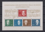 GERMANIA 1959 COMPOZITORI MI. BLOCK 2 MNH, Nestampilat