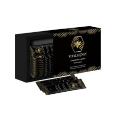 Supliment alimentar pe bază de miere VITAL HONEY, unisex, poate ajuta la potenta si crestere libido, 1 cutie x 12 plicuri