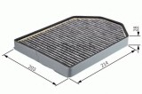 Filtru polen / aer habitaclu AUDI A8 (4D2, 4D8) (1994 - 2002) BOSCH 1 987 432 367