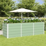 vidaXL Jardiniera Verde Otel 240 x 80 x 75 cm Design Modern Gradina Terasa