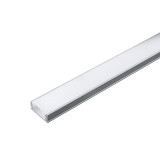 Profil aluminiu 2m pentru Banda LED 17.4mm x 7mm cu difuzor alb mat si accesorii prindere/capace V-TAC, Vtac