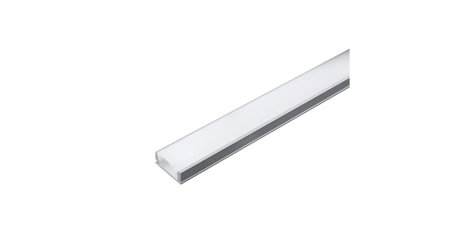 Profil aluminiu 2m pentru Banda LED 17.4mm x 7mm cu difuzor alb mat si ...