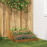 VidaXL Ghiveci de Grădină cu 3 Niveluri 90x90x35 cm Oțel Rezistent la Intemperii