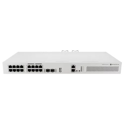 Switch 8 x RJ45 Gigabit PoE af/at, 10 x RJ45 Gigabit, 2 x SFP+ 10G, NAND, 1U - MikroTik CRS418-8P-8G-2S+RM foto