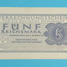 Germania 5 Reichsmark 1944 'Deutsche Wehrmacht' aUNC p#M39
