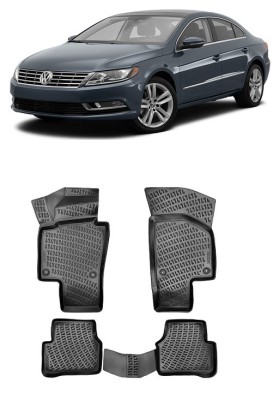Covorase cauciuc stil tip tavita VW Passat CC 2008 - 2017 foto