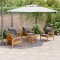 Set bistro 5 buc. Maro Lemn Solid de Acacia - 1