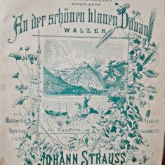 An der schonen blauen Donau, vals - Johann Strauss partitura pentru piano forte