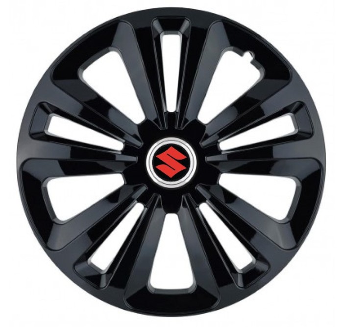 Set 4 Capace Roti, potrivite jantelor de R14, pentru Suzuki, model terra negru
