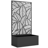 Outsunny Pat &icirc;nălțat din metal cu spalier pentru plante cățărătoare, independent sau pentru montare pe perete | Aosom Romania