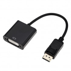 Adaptor DeTech Display Port - DVI dual link, negru foto