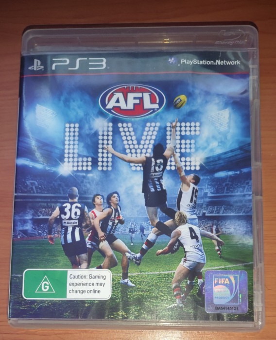 AFL Live, fotbal australian pentru PS3, original, PAL
