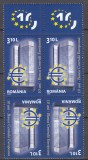 ROMANIA 2008 LP 1804 b BANCA CENTRALA EUROPEANA PERECHE SERII CU TETE-BECHE SI VINIETE MNH