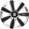 Set 4 Capace Roti GTX Carbon Gri-Negru R14, Pentru Fiat