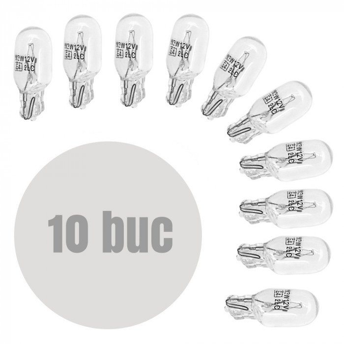 Bec de poziție W3W - T10 12V 3W - set de 10 - CARGUARD