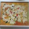 Tablou pictura pe panza, abstract floral, stil expressionist / post-expressionist /decorative, cu impasto