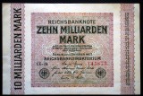 22. GERMANIA 10 MILIARDE MARCI ZEHN MILLIARDEN MARK 1.10.1923 SR. 873