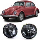 Faruri din sticla clara cu fum negru H4, pereche, potrivite pentru VW Beetle + Cabriolet din 73 Performance AutoTuning
