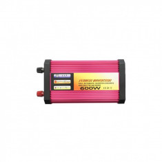 Invertor tensiune de la 12V la 220V 600W cu protectie + USB