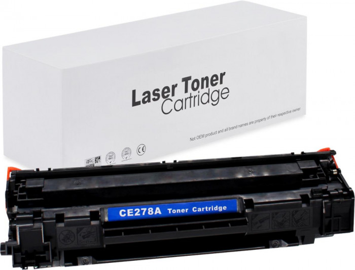 Toner de imprimanta pentru HP , CE278A / CRG726 / CRG728 / 78A , Negru , 2100 pagini , neutral box