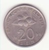 Malayesia 20 sen 1998, Asia, Cupru-Nichel