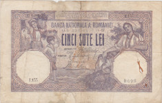 ROMANIA 500 LEI 1919 APRILIE UZATA foto