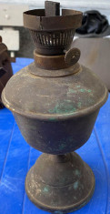 Lampa petrol din bronz cca 1960 foto