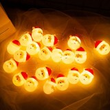 Instalatie de Craciun cu 20 de becuri Cantik, LED, baterii, alb/rosu, 3 m