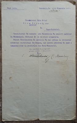 Numire expozit parohial, semnatura episcop Ipolit Vorobchievici, Cernauti 1920 foto