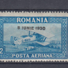 ROMANIA1930 LP 84 a C.RAIU FIL. ORIZONTAL SUPRATIPAR 8 IUNIE 1930 SERIE SARNIERA