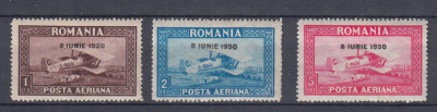 ROMANIA1930 LP 84 a C.RAIU FIL. ORIZONTAL SUPRATIPAR 8 IUNIE 1930 SERIE SARNIERA foto