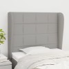 VidaXL Tăblie de pat cu aripioare gri deschis 83x23x118/128 cm textil 3117930