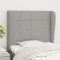 vidaXL Tăblie de pat cu aripioare gri deschis 83x23x118/128 cm textil 3117930