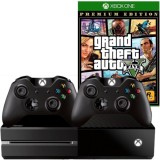 Consola Xbox One 500GB + 2 Controllere Second-Hand + Joc GTA 5 Second-Hand SH