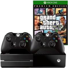 Consola Xbox One 500GB + 2 Controllere Second-Hand + Joc GTA 5 Second-Hand SH