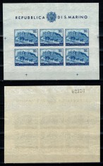 San Marino 1950 - Aniversare UPU, KLB nedant. neuzat