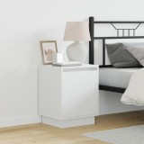 vidaXL Noptieră cu lumini LED Alb 39x34,5x50 cm