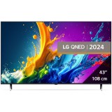 Televizor QNED LG 43QNED80T3A, 108 cm, Smart, 4K Ultra HD, Clasa G (Model 2024)