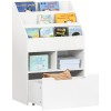 HOMCOM Raft pentru copii cu sertar, Raft pentru cărți cu rafturi, 60 x 29,9 x 90 cm, Alb | Aosom Romania