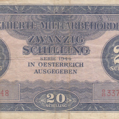 M1 - Bancnota foarte veche - Austria - 20 schilling - 1944