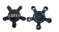 Set 2 capacele Audi 135mm NEGRE tip gheara pentru jante aliaj