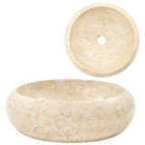 Gossi chiuveta, crem, 40 x 12 cm, marmura