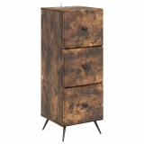 vidaXL Dulap cu sertare Stejar fumuriu 33 x 34,5 x 90 cm 895540